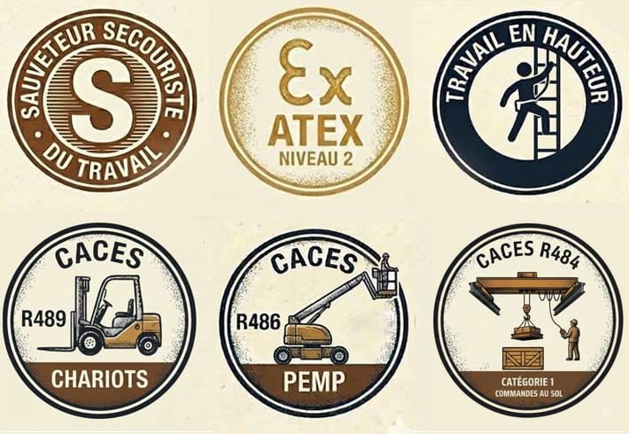 certifications de qualité Caces, SST, Travail en hauteur Chaudronnerie Tuyauterie Marne
